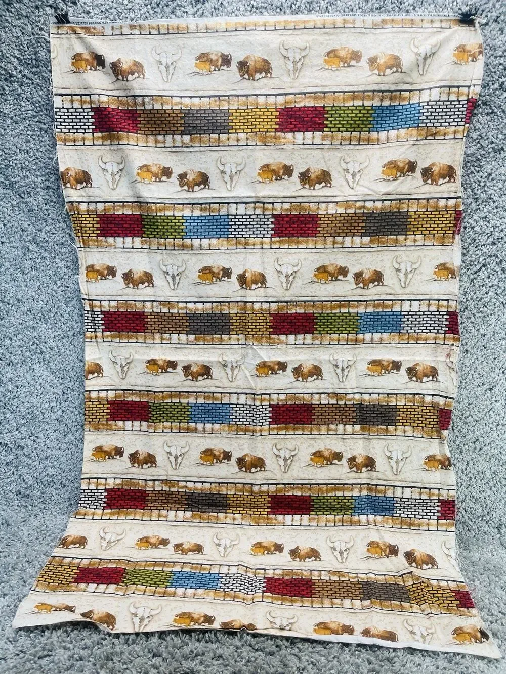 Cowboy Fabric Cattle Essential Cowboy Stripe Cotton Riverwoods 26